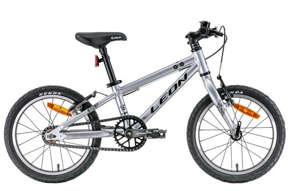 Велосипед 16" Leon GO 8" AL V-br сірий з чорним 2022