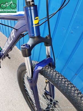 Велосипед 27,5" Formula F-1 AM DD 15,5" Al синьо-срібний з жовтим 2021