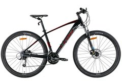 Велосипед 29" Leon TN-80 AM Hydraulic lock out HDD  рама-21" чорний з червоним  (м)  2022