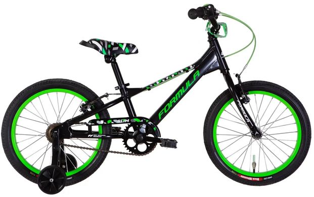 Велосипед 18" Formula SLIM 9" Al чорно-зелений 2022