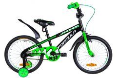 Велосипед 18" Formula WILD 9" St черно-зеленый с белым, с крылом Pl 2021