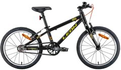 Велосипед 18" Leon GO 9" AL V-br чорний з жовтим 2022