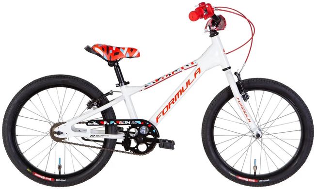 Велосипед 20" Formula SLIM 10" Al білий з червоним 2022