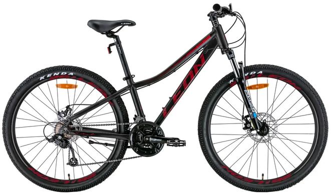 Велосипед 26" Leon SUPER JUNIOR AM DD рама-13" чорний з червоним 2022