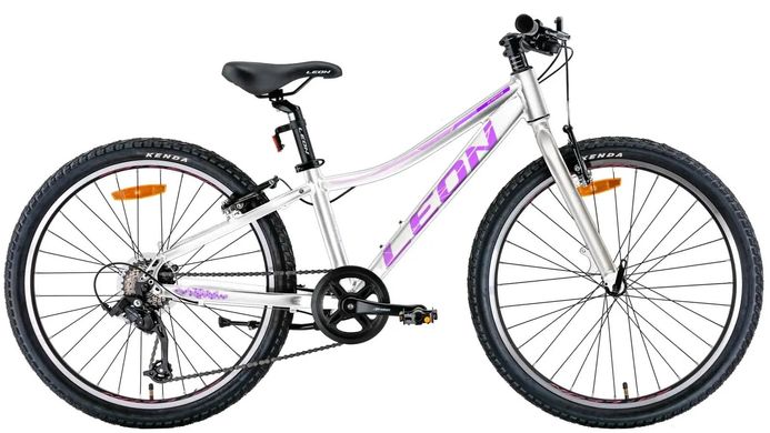 Велосипед 24" Leon JUNIOR 12" V-br белый с сиреневым 2022