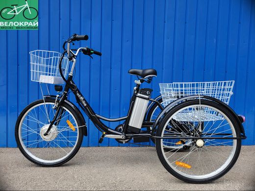 Электровелосипед 24" Kelb Bike, трехколесный, 350W+PAS, черный