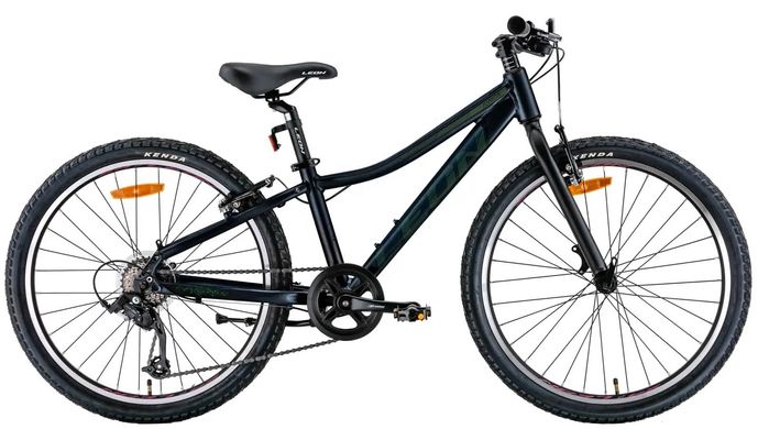 Велосипед 24" Leon JUNIOR 12" V-br чорний з хакі 2022