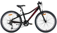 Велосипед 24" Leon JUNIOR 12" V-br черный с красным 2022